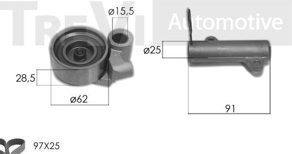 TREVI AUTOMOTIVE Комплект ремня ГРМ KD1470